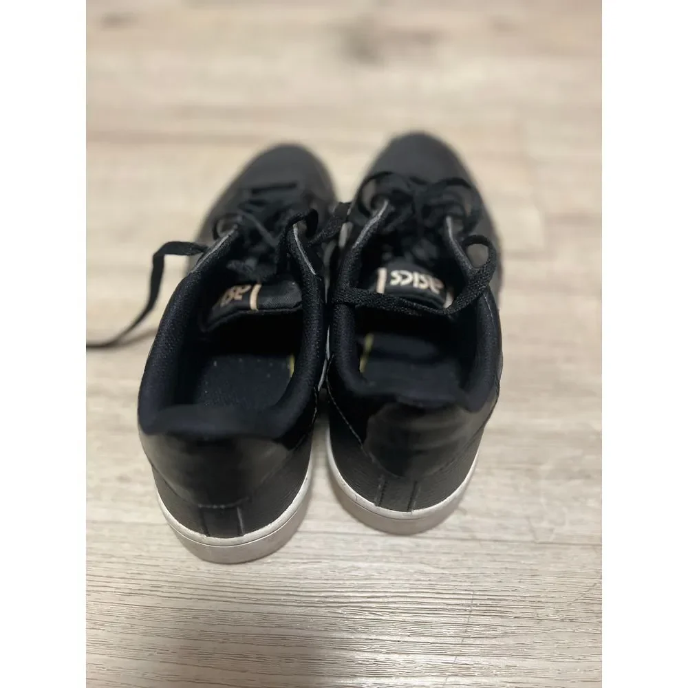 Asics Japan‎ S 1192A125 Womens Black Leather Lifestyle Sneakers Shoes Sz 9